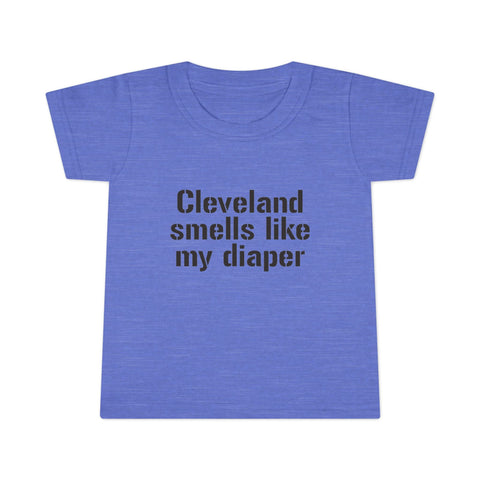 Cleveland Smells Like My Diaper - Toddler T-shirt Kids Apparel - YinzerShop