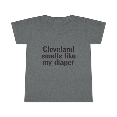 Cleveland Smells Like My Diaper - Toddler T-shirt Kids Apparel - YinzerShop