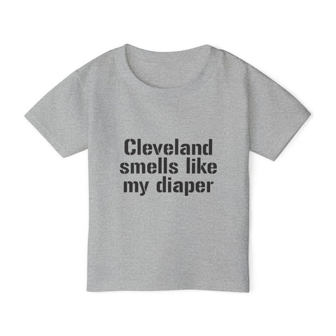 Cleveland Smells Like My Diaper - Toddler T-Shirt Kids Apparel - YinzerShop