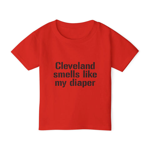 Cleveland Smells Like My Diaper - Toddler T-Shirt Kids Apparel - YinzerShop