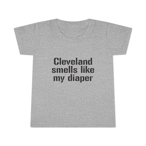 Cleveland Smells Like My Diaper - Toddler T-shirt Kids Apparel - YinzerShop