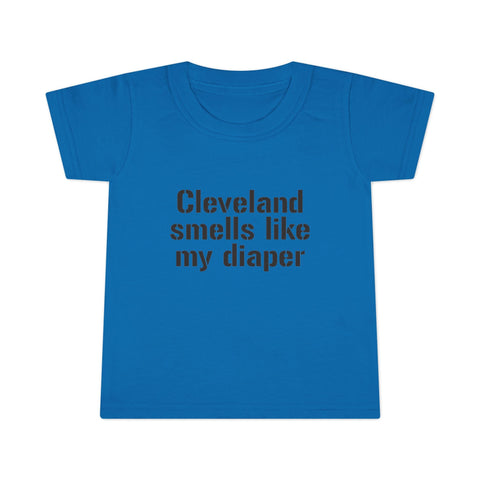 Cleveland Smells Like My Diaper - Toddler T-shirt Kids Apparel - YinzerShop