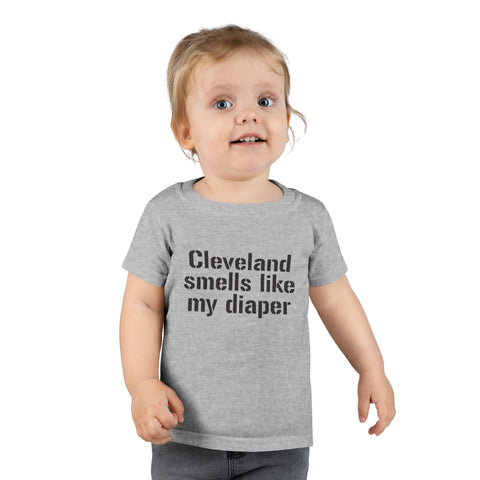 Cleveland Smells Like My Diaper - Toddler T-shirt Kids Apparel - YinzerShop