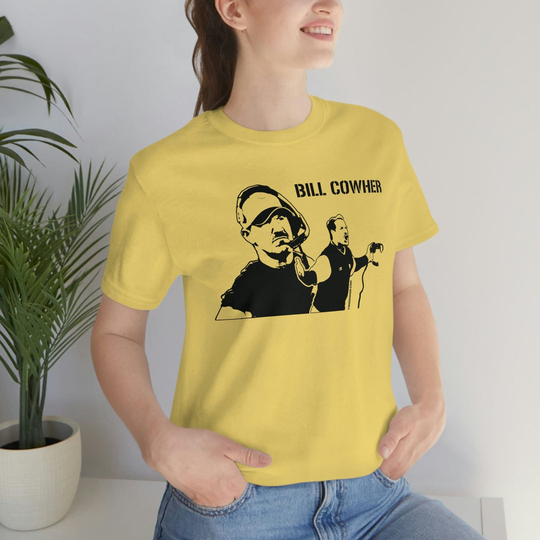 Coach Bill Cowher Legend T-Shirt Short Sleeve Tee T-Shirt Printify   