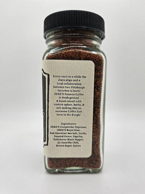Coffee Rub Seasoning - ZEKE's Bold Flavor Rub With Hawaiian Sea Salt & Espresso Spice Mix - YinzerShop