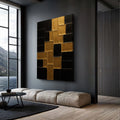 Contemporary Black and Gold Wall Art II Canvas - YinzerShop