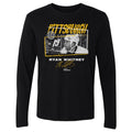 Cotton Long Sleeve T-Shirt Featuring Ryan Whitney - Pittsburgh Tones Crewneck Tee Men's Long Sleeve T-Shirt - YinzerShop