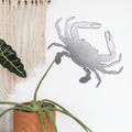 Crab Wall Decor – Rustic Metal Sign | Recycled Steel Art Coastal Home Decoration Wall Decor - YinzerShop