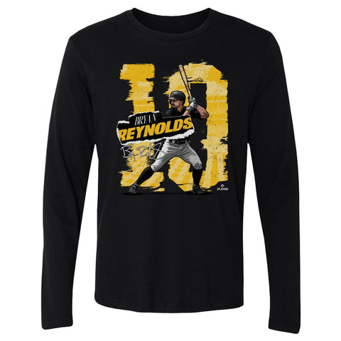 Crewneck Long Sleeve Bryan Reynolds Cotton T Shirt - Pittsburgh Graphic Print Tee Men's Long Sleeve T-Shirt - YinzerShop