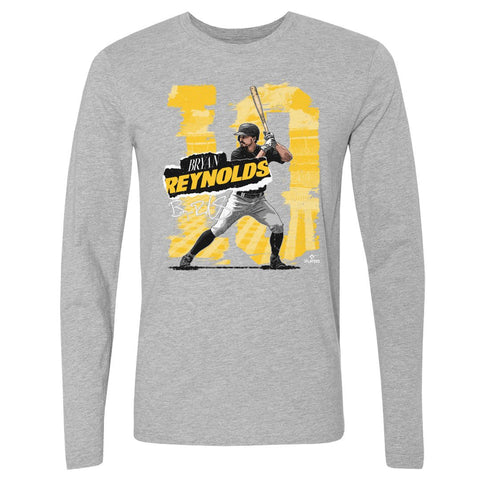 Crewneck Long Sleeve Bryan Reynolds Cotton T Shirt - Pittsburgh Graphic Print Tee Men's Long Sleeve T-Shirt - YinzerShop
