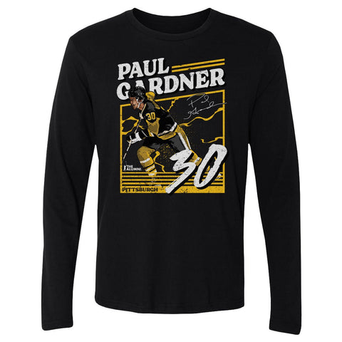 Crewneck Long Sleeve Paul Gardner Pittsburgh Power Shirt - Cotton Graphic Tee Men's Long Sleeve T-Shirt - YinzerShop