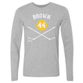 Crewneck Long Sleeve T-Shirt - Rob Brown Pittsburgh Sports Shirt | Cotton Casual Wear Men's Long Sleeve T-Shirt - YinzerShop