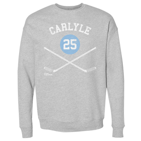 Crewneck Sweatshirt - Randy Carlyle Pittsburgh 25 Long Sleeve Cotton Polyester Blend Men's Crewneck Sweatshirt - YinzerShop