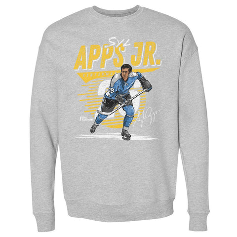 Crewneck Sweatshirt Syl Apps Jr. Pittsburgh Comet - Long Sleeve Cotton Polyester Blend Men's Crewneck Sweatshirt - YinzerShop