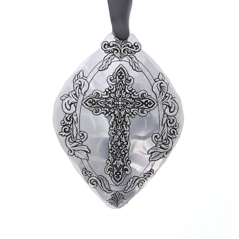 Cross Ornament | Faithful Moments Aluminum Religious Ornament - Personalized Gift - YinzerShop