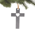 Cross Ornament | Unique Steel Holiday Decoration - Rustic Eco Friendly Gift Idea Holiday Ornaments - YinzerShop