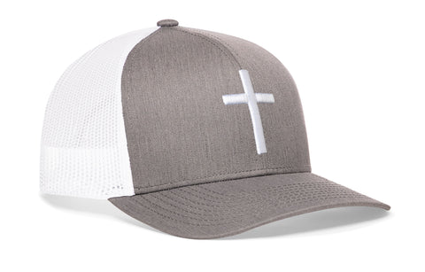 Cross Trucker Hat  |  Black bold cross Snapback