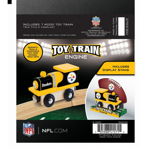 Pittsburgh Steelers Toy Train – Licensed NFL Team Logo Wooden Railroad Set