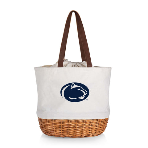 Penn State Nittany Lions - Coronado Canvas and Willow Basket Tote Picnic Basket Picnic Time Family of Brands Beige  