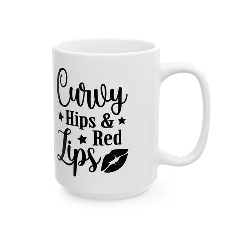 Curvy Hips & Red Lips (Pittsburgh Sarcasm Series) - Coffee Mugs (11oz, 15oz) Mug - YinzerShop