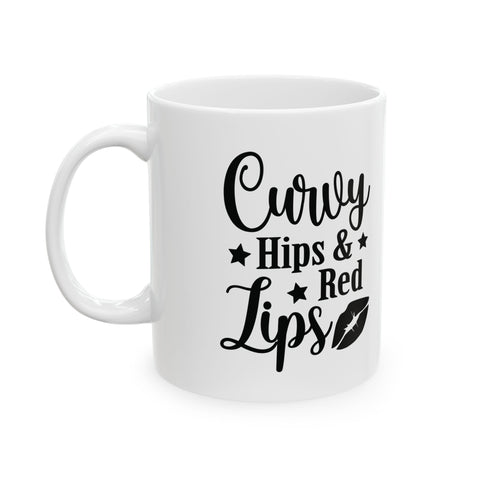 Curvy Hips & Red Lips (Pittsburgh Sarcasm Series) - Coffee Mugs (11oz, 15oz) Mug - YinzerShop