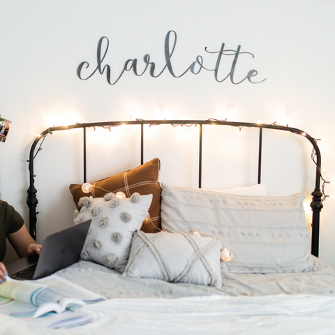 Custom Script Sign - Personalized Name Sign | Steel Wall Decor | Unique Metal Plaque
