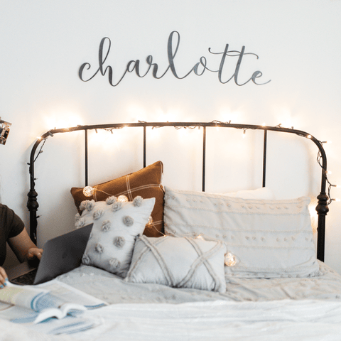 Custom Script Sign - Personalized Name Sign | Steel Wall Decor | Unique Metal Plaque Wall Decor - YinzerShop