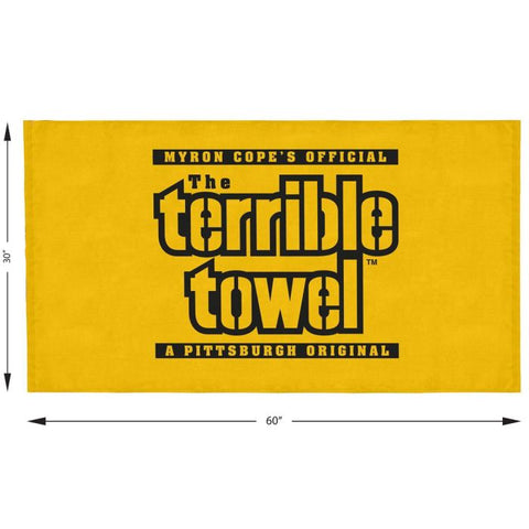 Pittsburgh Steelers Beach Towel Terrible Towel® - Large Plush | Officially licensed by NFL