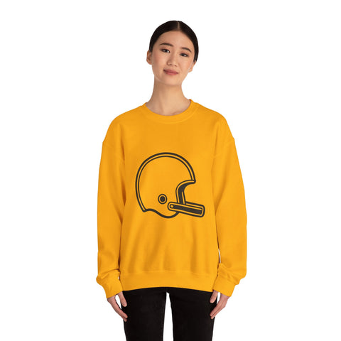 Customizable Football Helmet - Heavy Blend™ Crewneck Sweatshirt Sweatshirt - YinzerShop