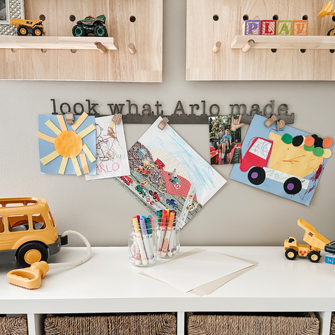 Magnetic Display Bar - Custom Name Sign Steel Magnetic Strip | Personalized Wall Decor