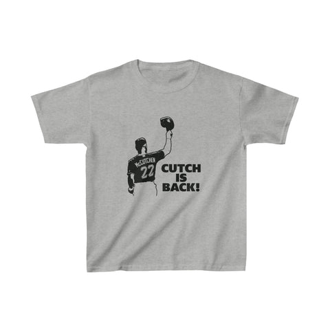 Cutch is Back Kids Heavy Cotton™ Tee Kids clothes Printify XS Sport Grey 