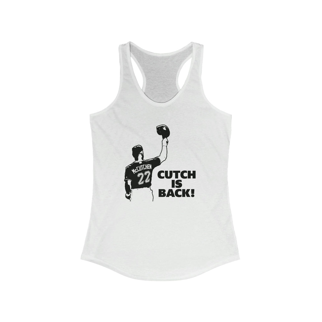 Cutch is Back Women's Ideal Racerback Tank Tank Top Printify XS Solid White 