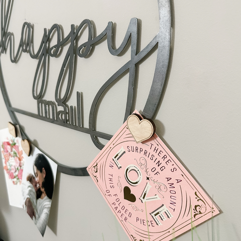Happy Mail Circle Wall Decor