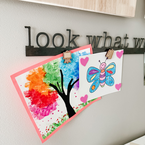 'Look What We Made' Magnetic Bar (typewriter font)