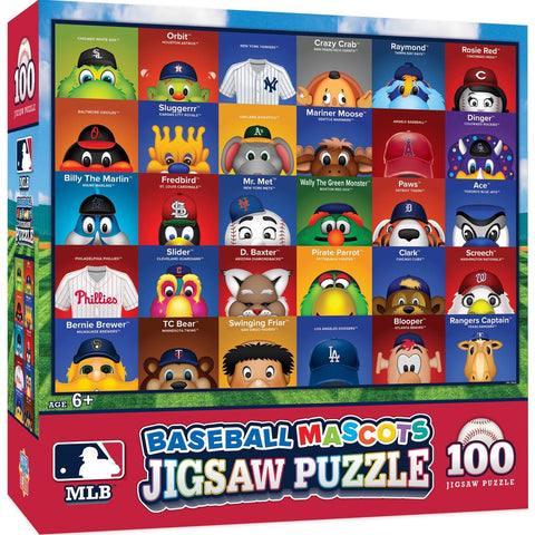 MLB Mascots Puzzle - 100 Piece Jigsaw For Kids | MasterPieces Art By S. Preston