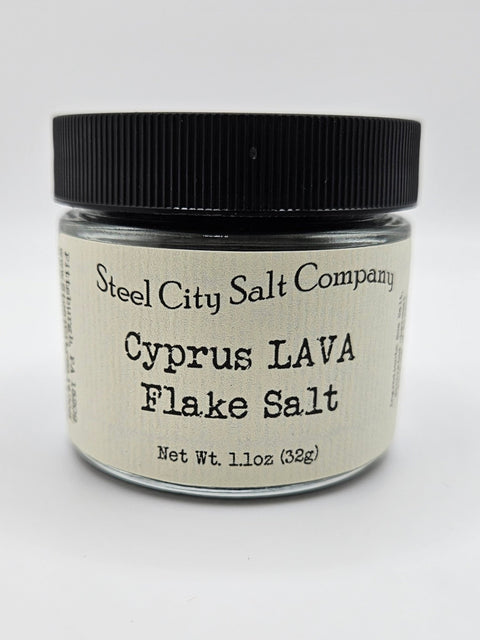 Cyprus Lava Salt - Rare Gourmet Finishing Salt Flakes With Activated Charcoal - YinzerShop