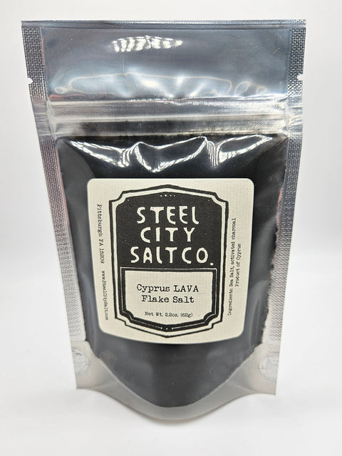 Cyprus Lava Salt - Rare Gourmet Finishing Salt Flakes With Activated Charcoal - YinzerShop