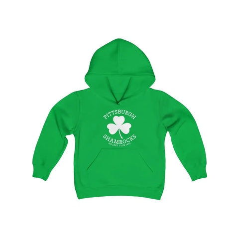 Pittsburgh Shamrocks Hoodie (Youth)  Vintage Ice Hockey Irish Green S 