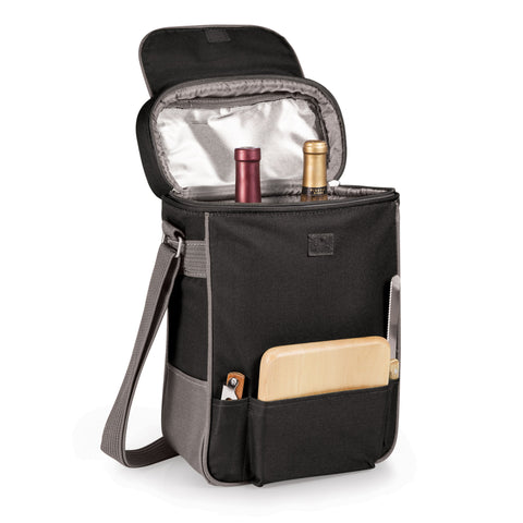 Pittsburgh Panthers Wine Cheese Tote – Insulated Duet Wine Bag with Corkscrew & Cheese Knife Set