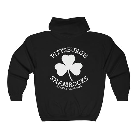 Pittsburgh Shamrocks Hoodie (Zip)  Vintage Ice Hockey   