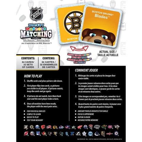 NHL Mascots Matching Game