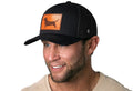 Dachshund Trucker Hat Leather | Black Dog Snapback Trucker - YinzerShop