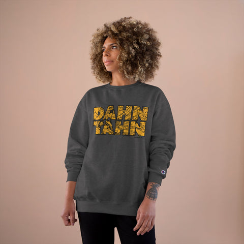 Dahntahn Map - Champion Crewneck Sweatshirt Sweatshirt - YinzerShop