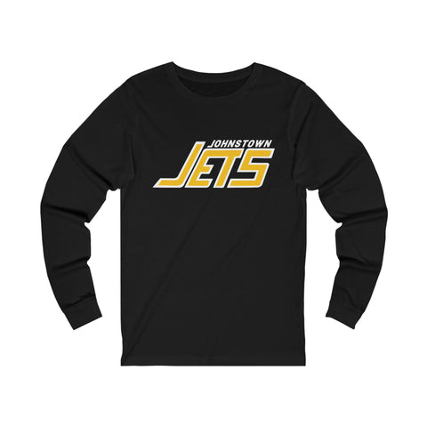 Johnstown Jets Long Sleeve Shirt  Vintage Ice Hockey Black S 