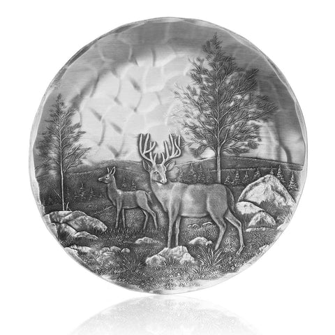 Deer Coaster - Wendell August Forge Rustic Wildlife Drink Coaster Set - YinzerShop