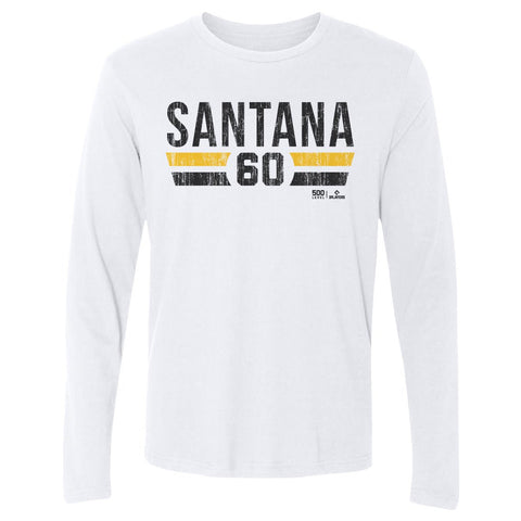 Dennis Santana T-Shirt - Pittsburgh Font Crewneck Long Sleeve Cotton Tee Lightweight Men's Long Sleeve T-Shirt - YinzerShop