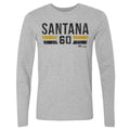 Dennis Santana T-Shirt - Pittsburgh Font Crewneck Long Sleeve Cotton Tee Lightweight Men's Long Sleeve T-Shirt - YinzerShop