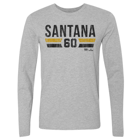 Dennis Santana T-Shirt - Pittsburgh Font Crewneck Long Sleeve Cotton Tee Lightweight Men's Long Sleeve T-Shirt - YinzerShop