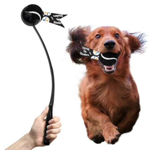 Dog Ball Launcher – Pittsburgh Steelers Football Dog Toy with Team Spirit Tennis Balls Pet Toy - YinzerShop