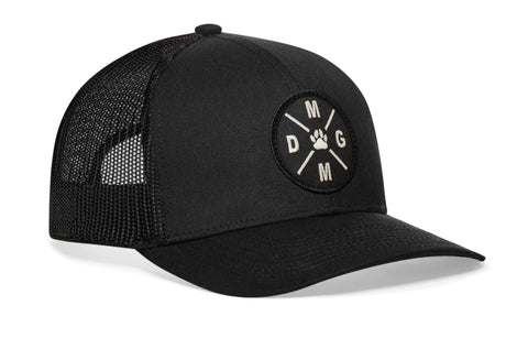 Dog Mom Trucker Hat Embroidered | Black Dog Snapback Trucker - YinzerShop